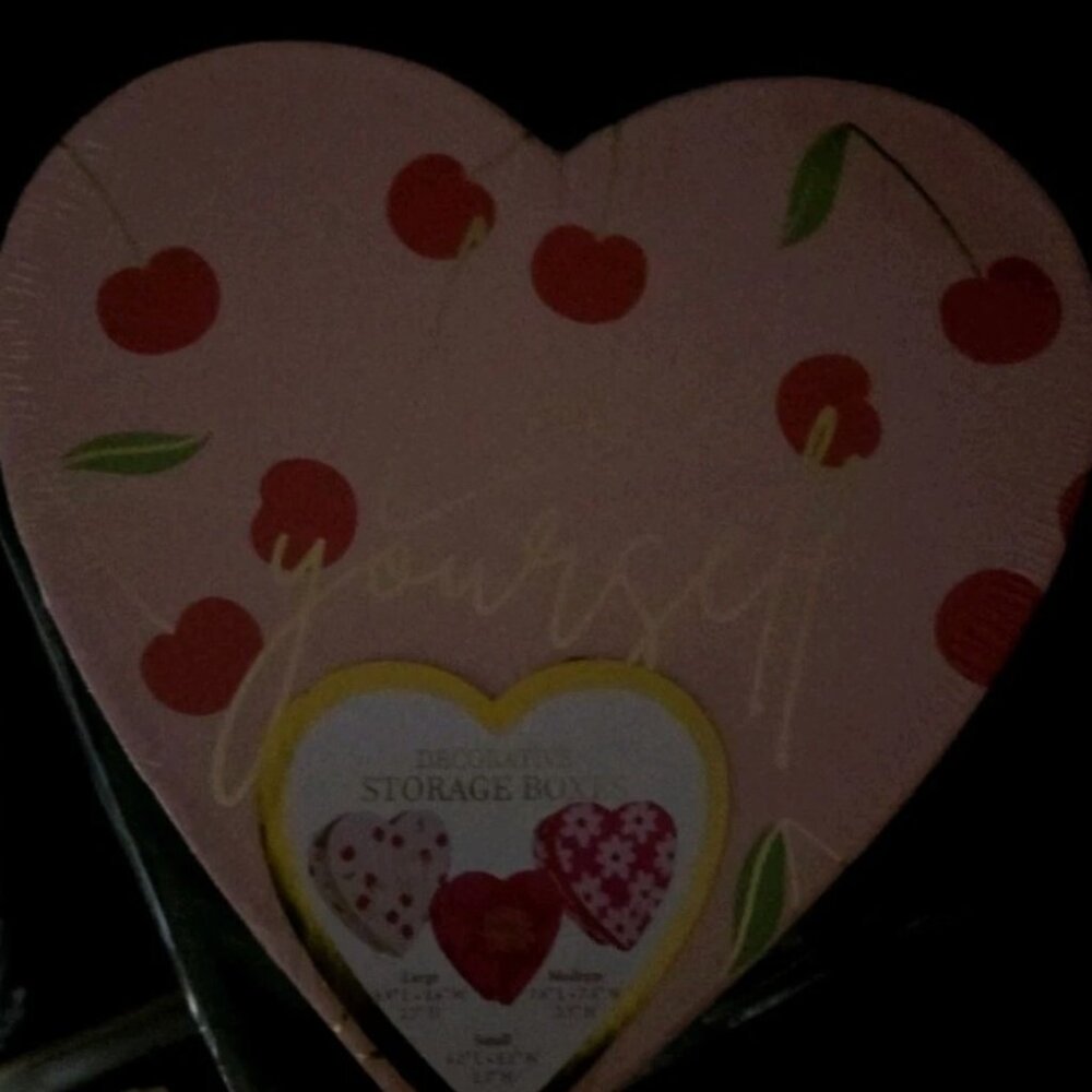 new Decorative Gift Heart Storage Boxes cherry 3 In One Box-Set Bloom With Grace